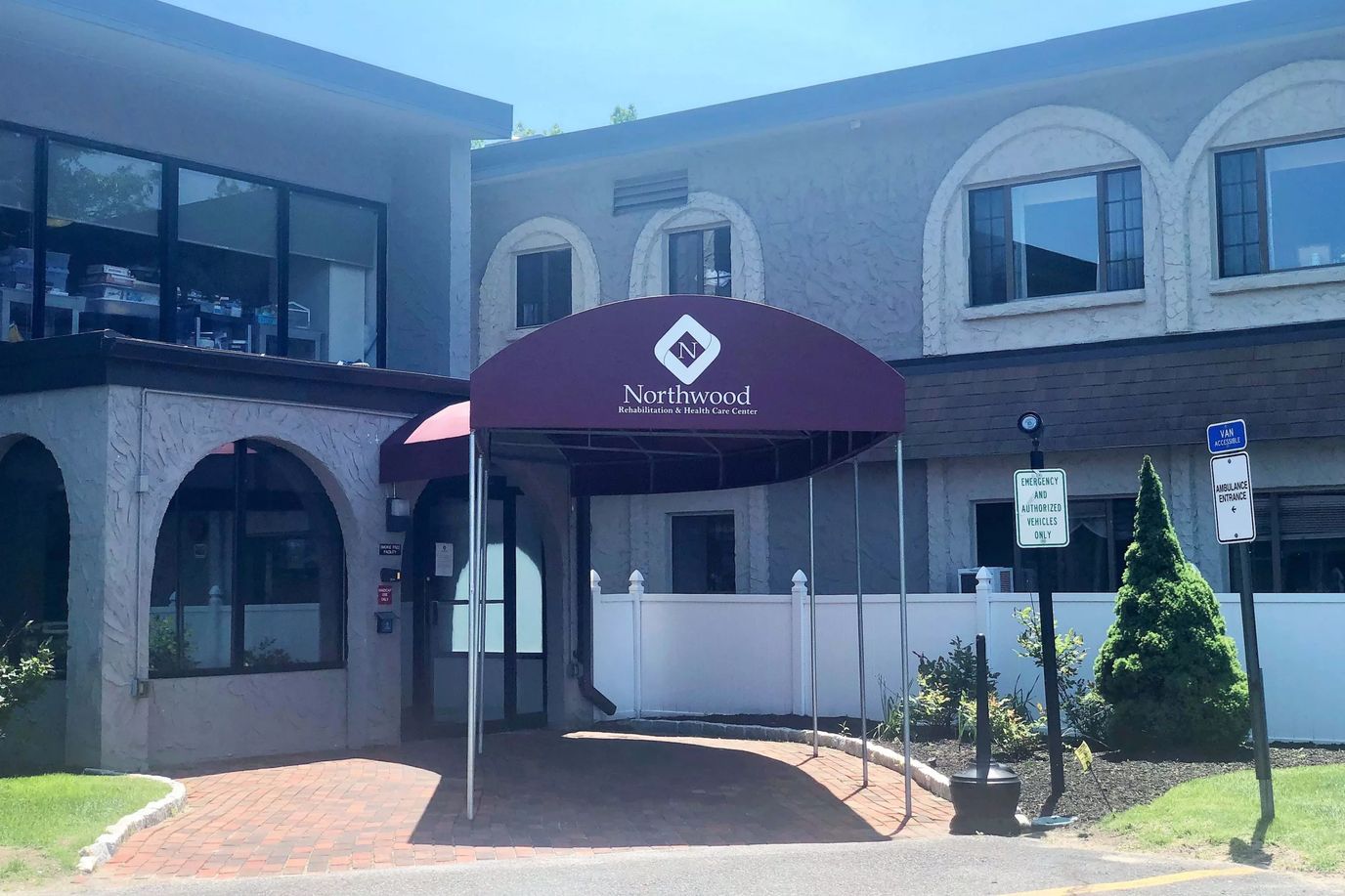 Front entrance of Northwood Rehabilitation Health Care Center