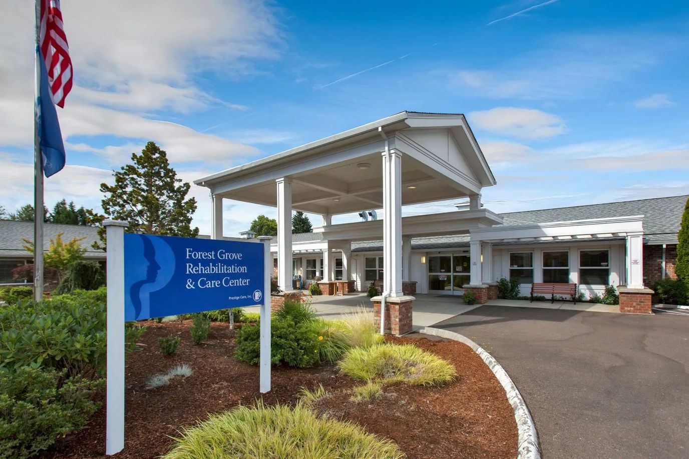 Front entrance of Forest Grove Rehabilitation and Care Center