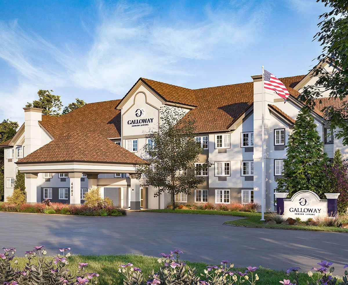 Exterior view of Galloway Senior Living facility