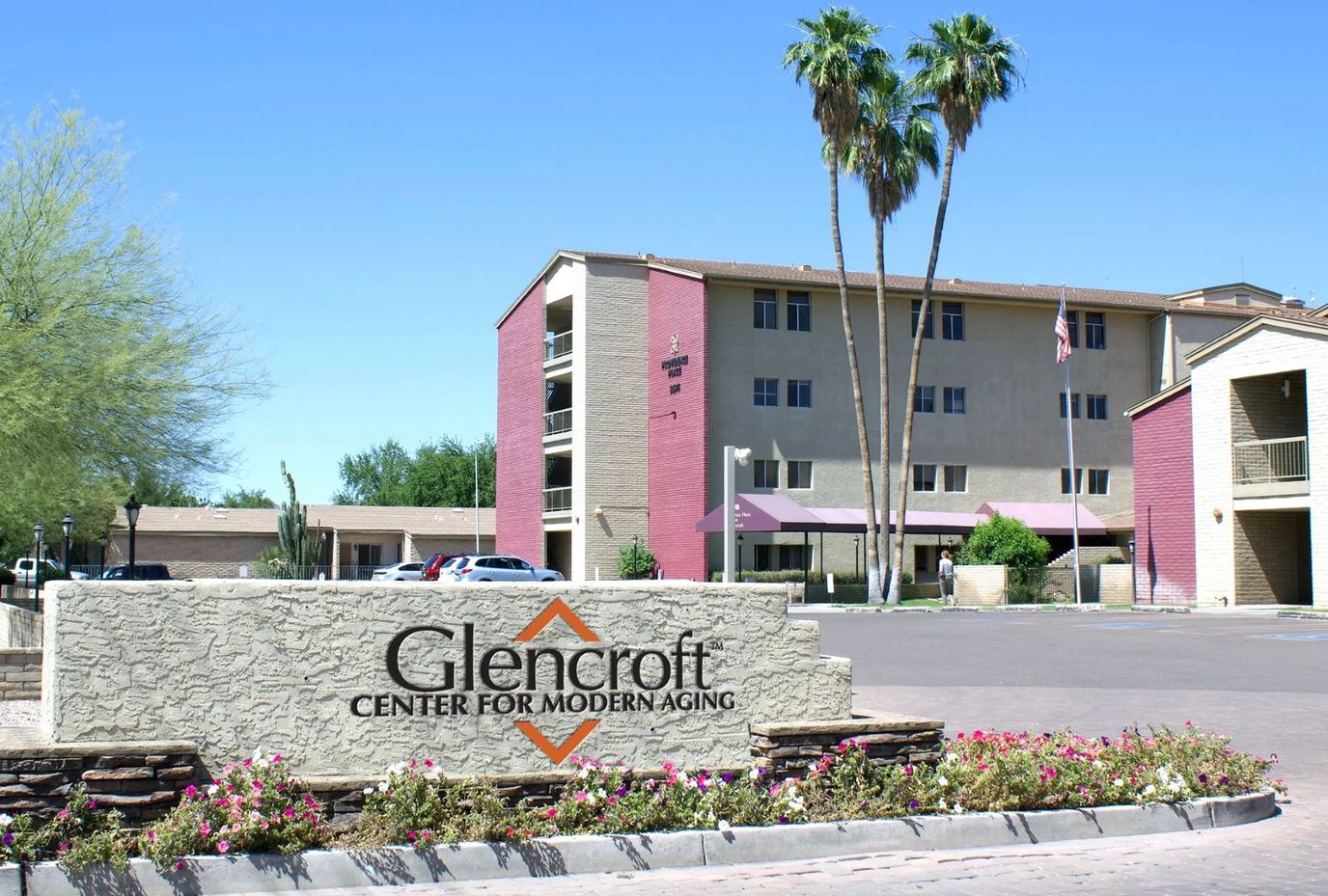 Exterior view of Glencroft Center for Modern Aging building