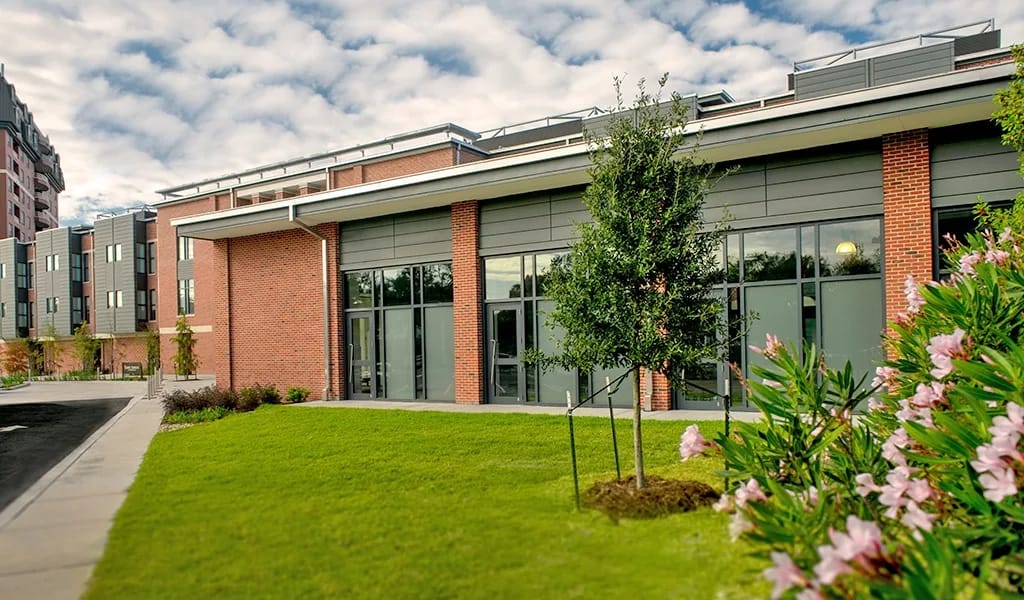 Exterior view of Lambeth House Retirement Community's building