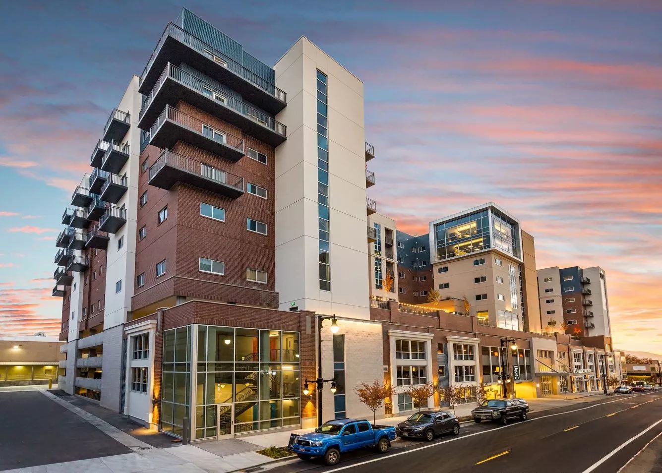 Exterior view of a modern assisted living facility