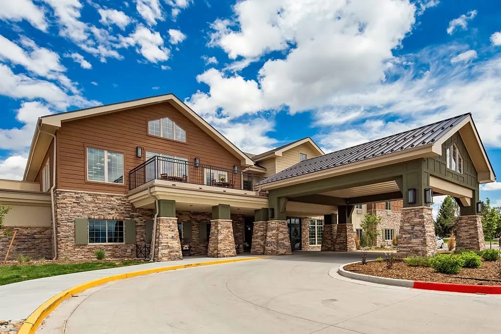 Building exterior of the assisted living facility