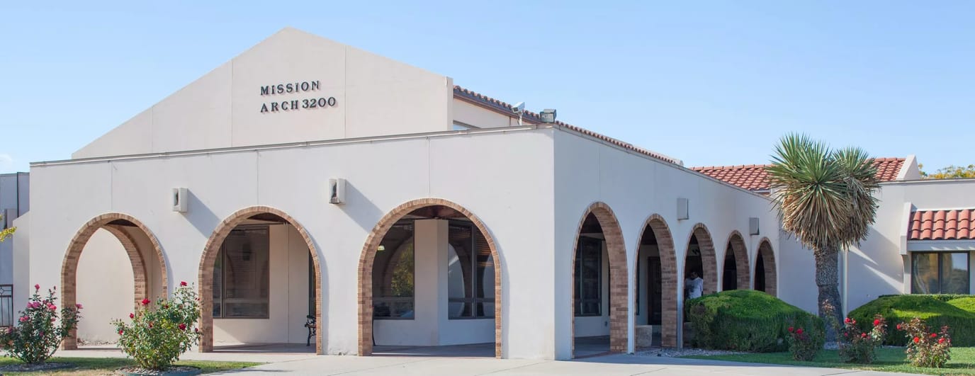 Exterior view of the Mission Arch Center building