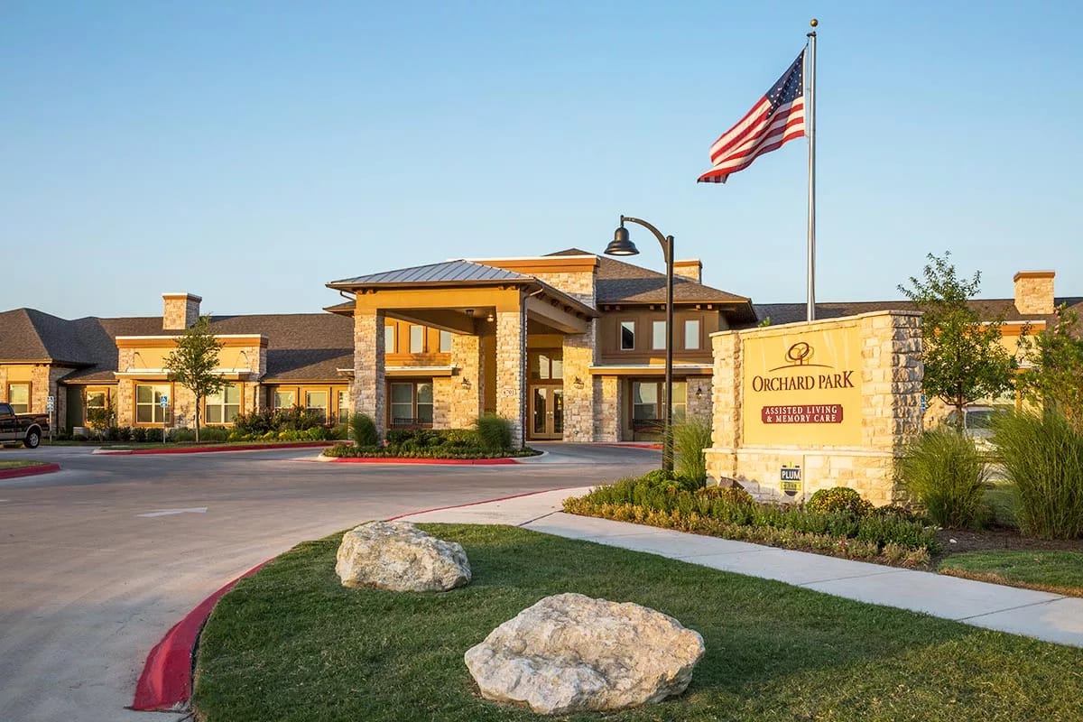 Exterior view of Orchard Park facility entrance