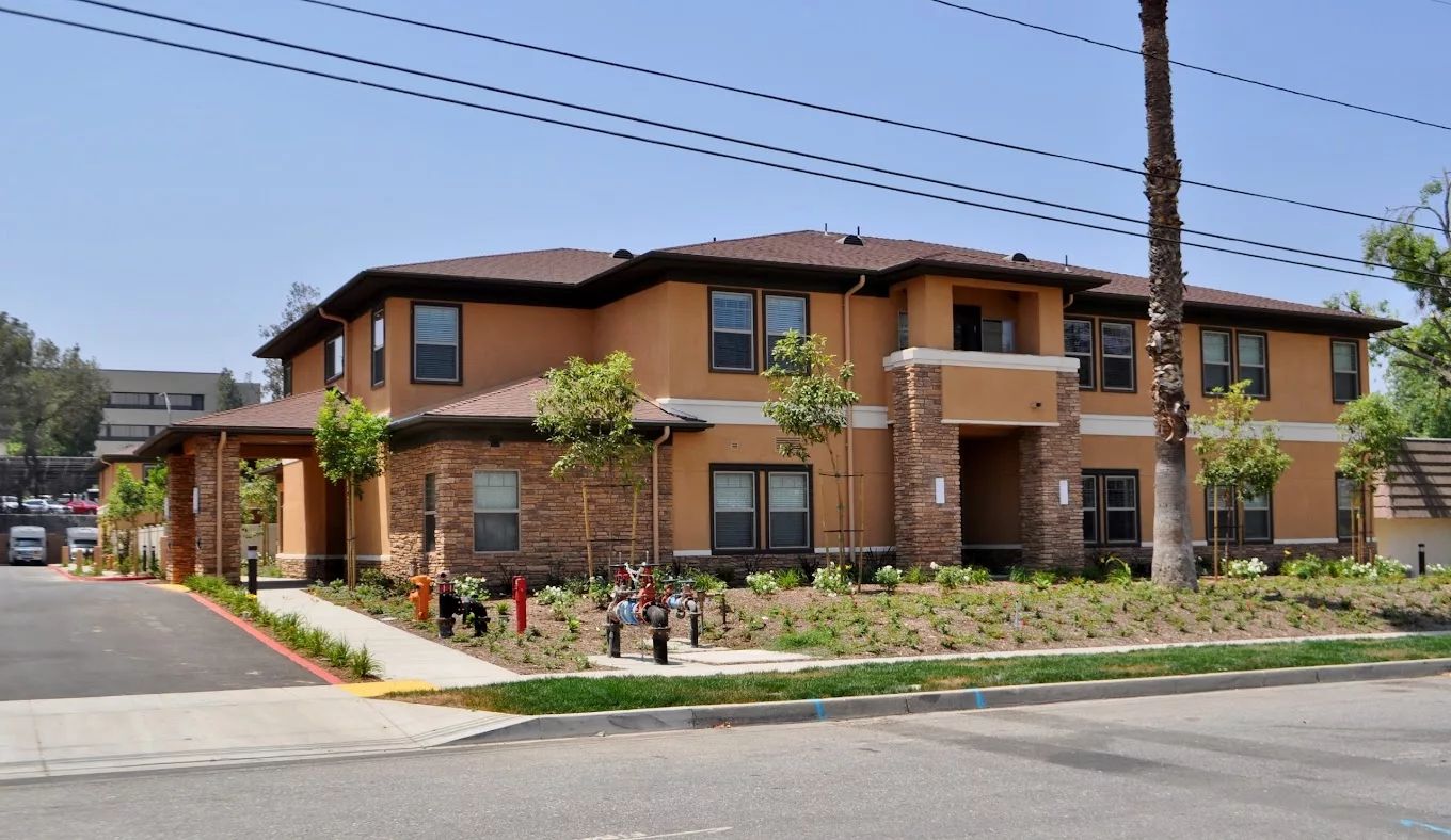 Exterior view of a senior living facility