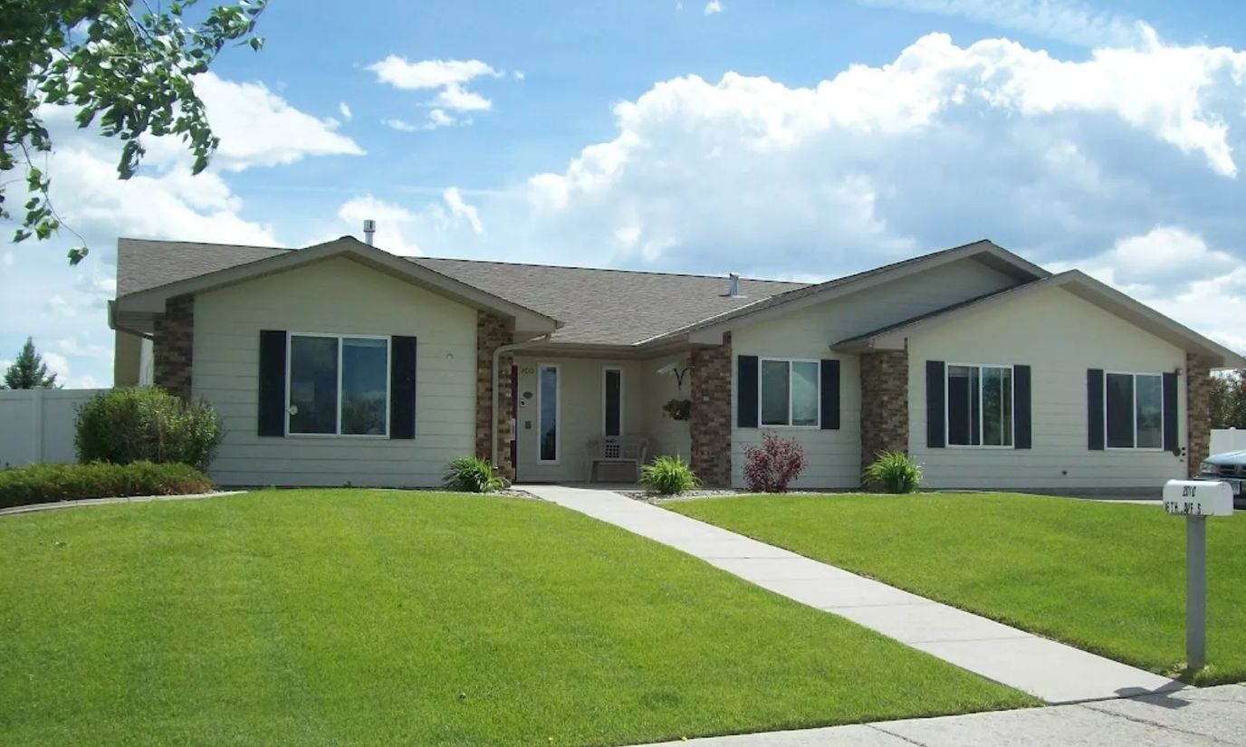 Exterior view of a single-story senior care facility