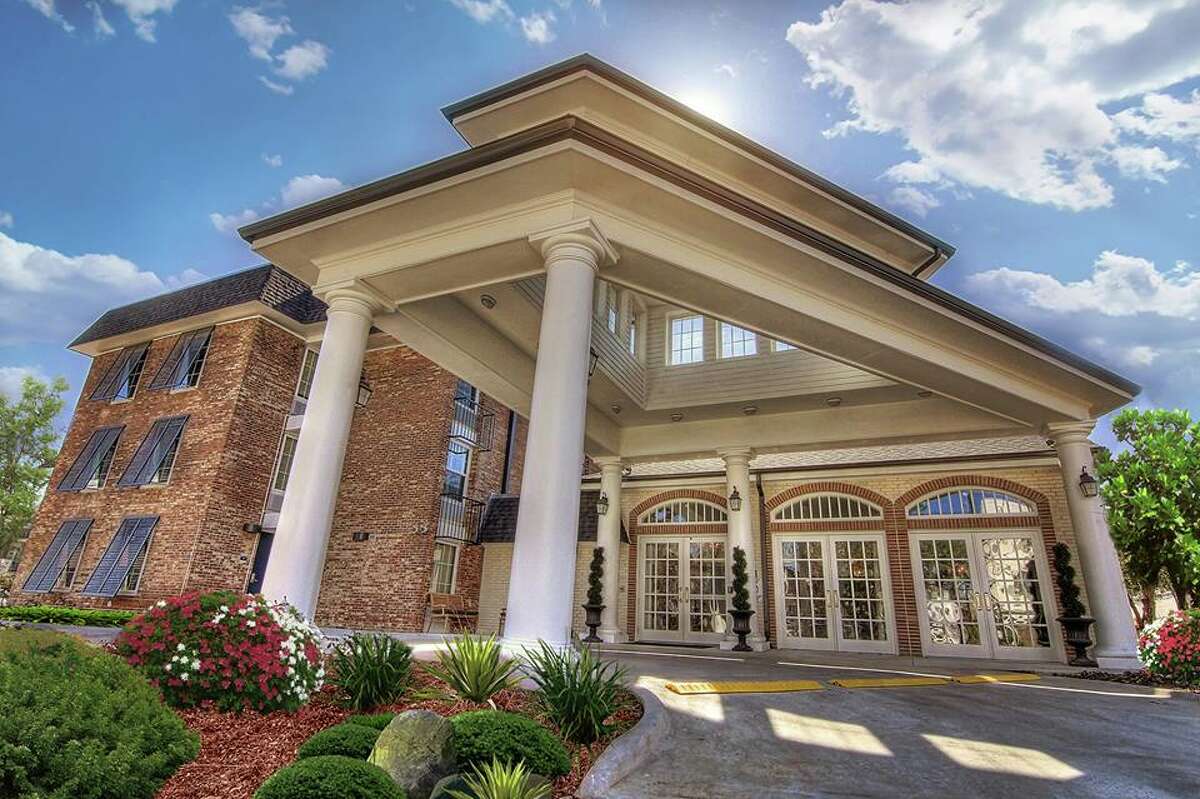 Exterior view of a senior living facility entrance