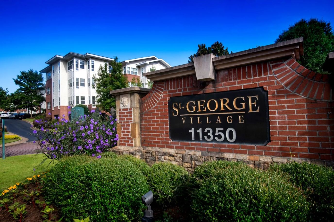 Exterior view of St. George Village entrance
