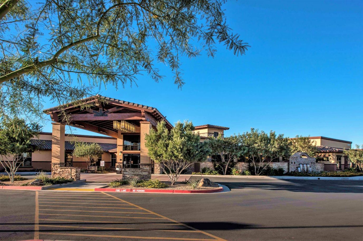 Exterior view of a skilled nursing facility