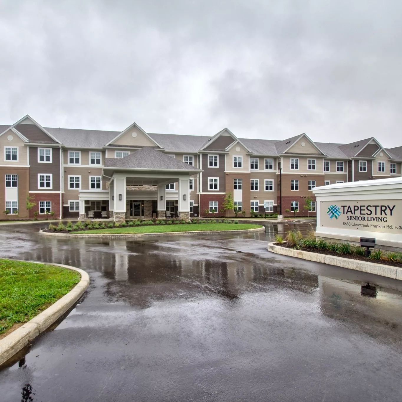 Exterior view of Tapestry Senior Living building
