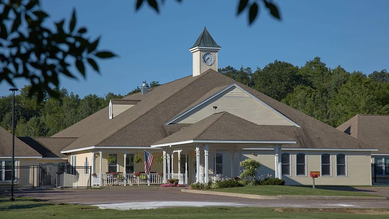 Front entrance of The Arbors of Shelburne facility
