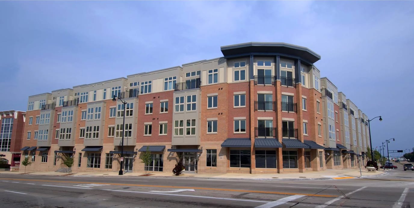 Exterior view of The Harbor at State and Main facility