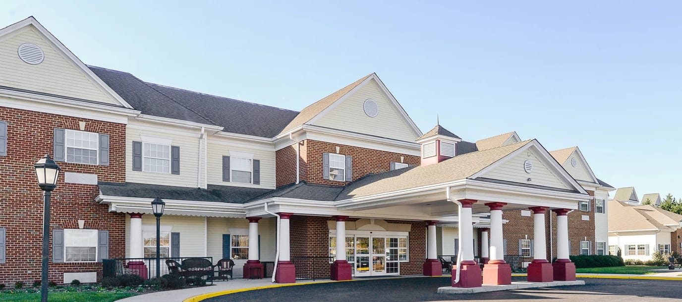 Exterior view of The Waterford at Virginia Beach entrance