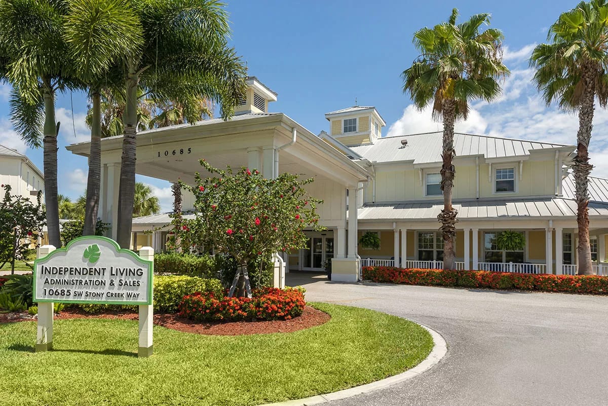 Exterior view of The Brennity at Tradition entrance