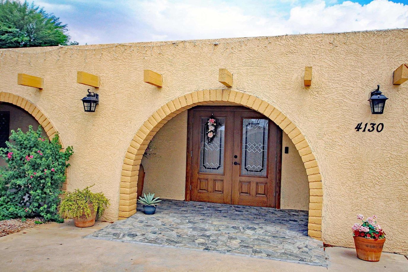 Front entrance of an assisted living facility