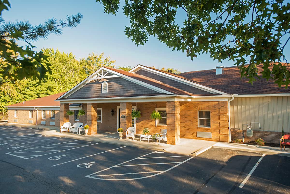 Exterior view of the Pines Healthcare Center building
