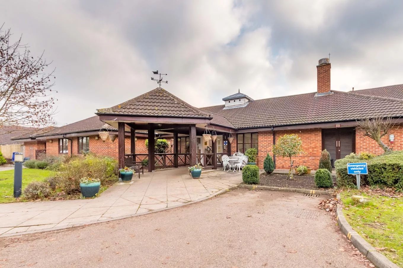 Front entrance of Derham House Care Home