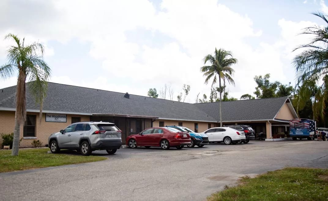 Exterior view of The Woodlands Assisted Living Center