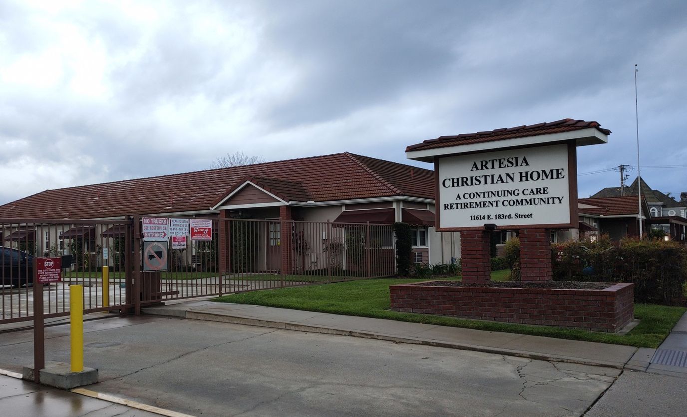 Exterior view of Artesia Christian Home retirement community