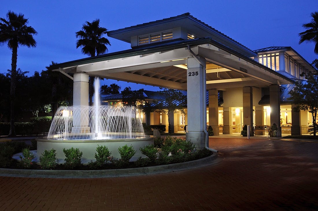 Front entrance of Westminster St. Augustine with fountain