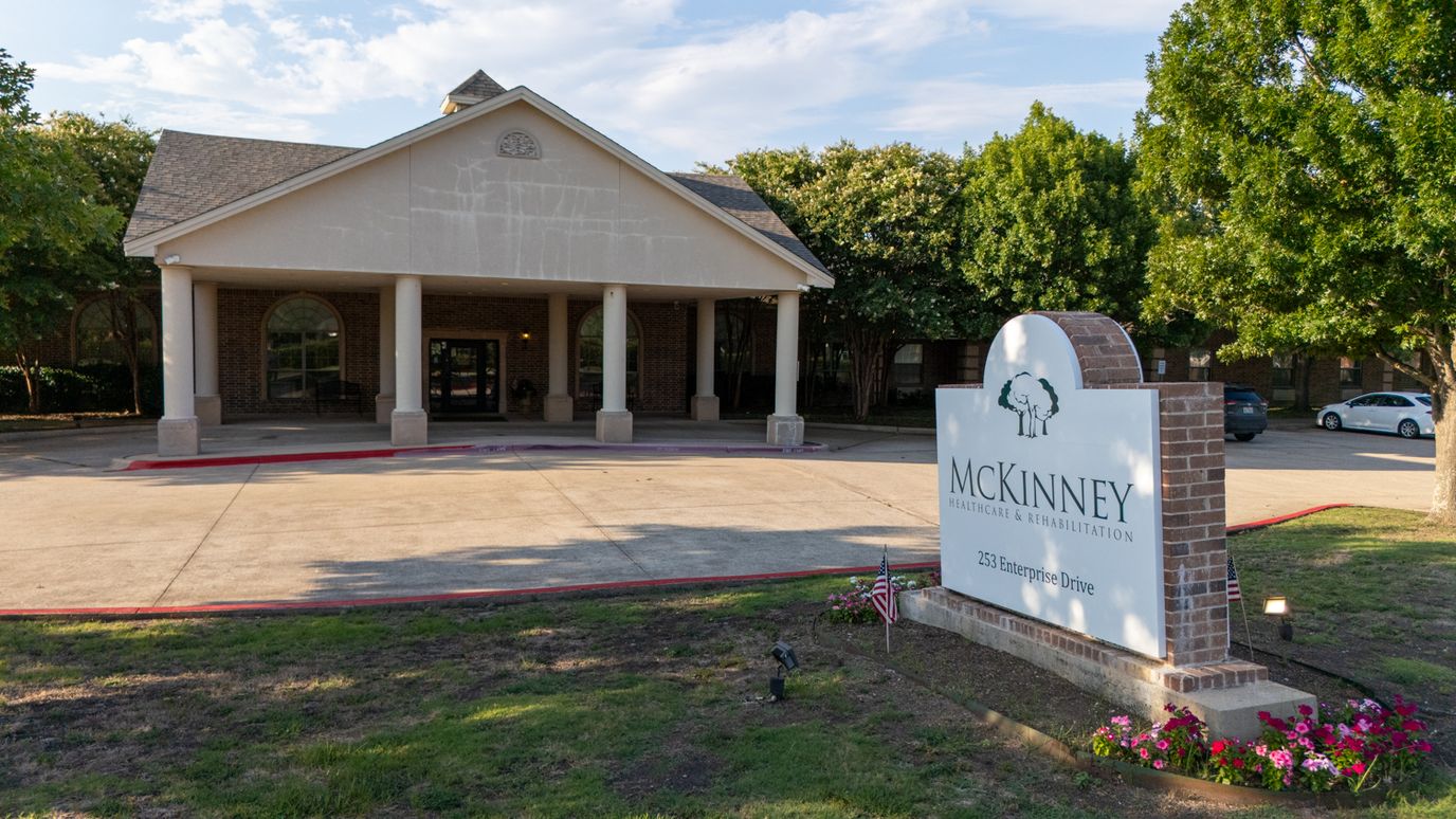 Building exterior of McKinney Healthcare and Rehabilitation Center