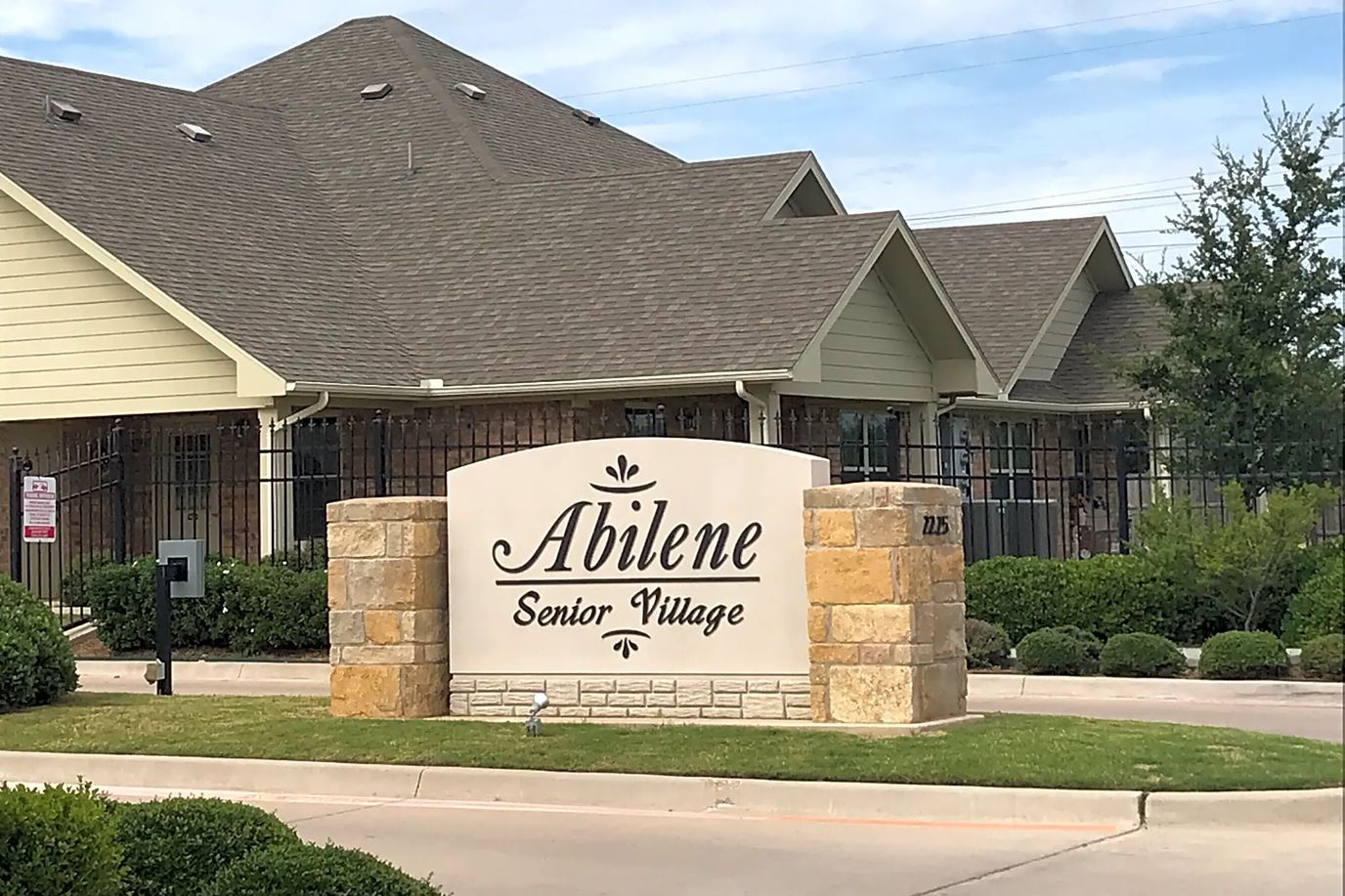 Entrance sign for Abilene Senior Village