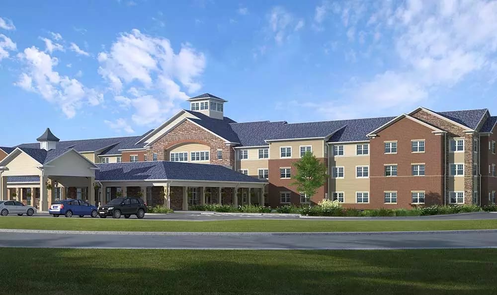 Exterior view of the Arcadia Senior Living facility