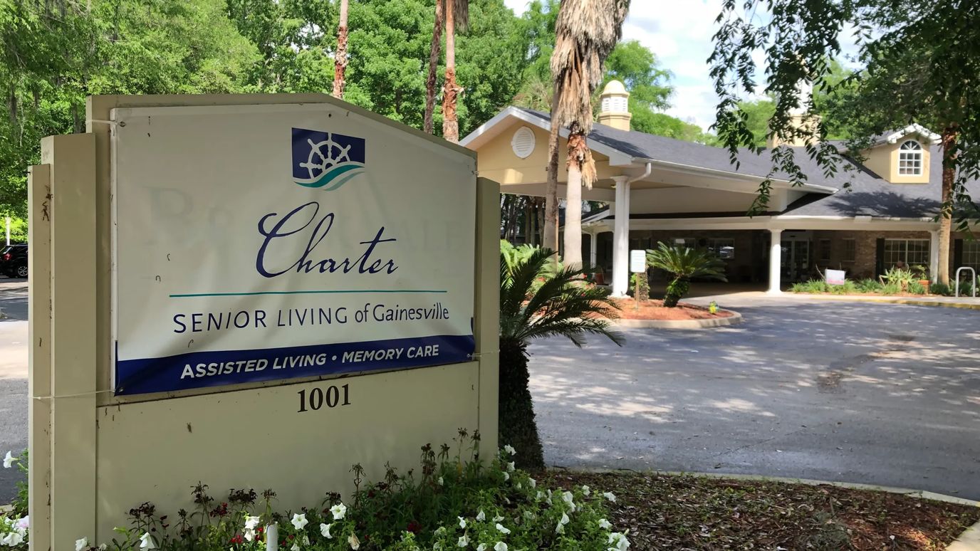 Exterior sign of Charter Senior Living of Gainesville