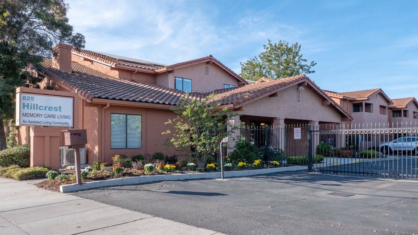 Exterior view of the Hillcrest Memory Care facility