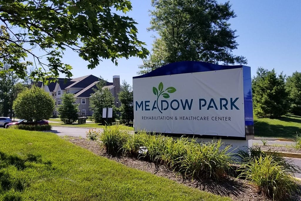 Sign of Meadow Park Rehabilitation & Healthcare Center