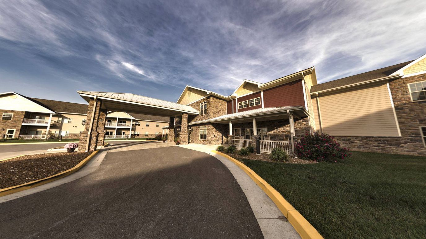 Exterior view of Primrose Retirement Community entrance