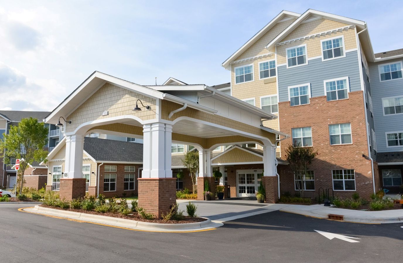 Exterior view of Stoneridge Retirement Living entrance