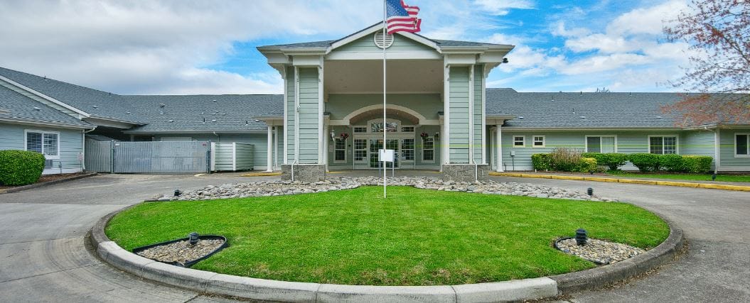 Front entrance of Spring Valley Assisted Living facility