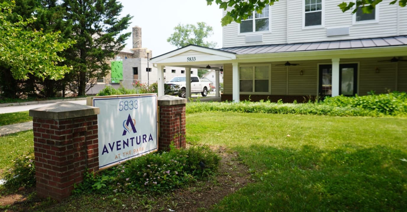 Facility sign in front of Aventura at The Park