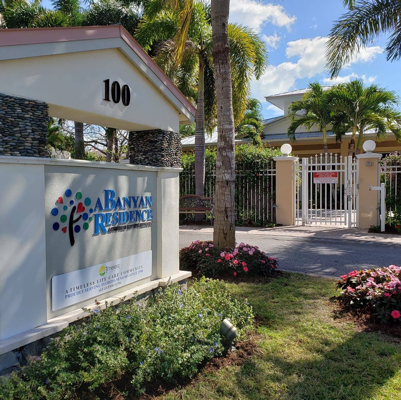 Entrance sign of A Banyan Residence Assisted Living