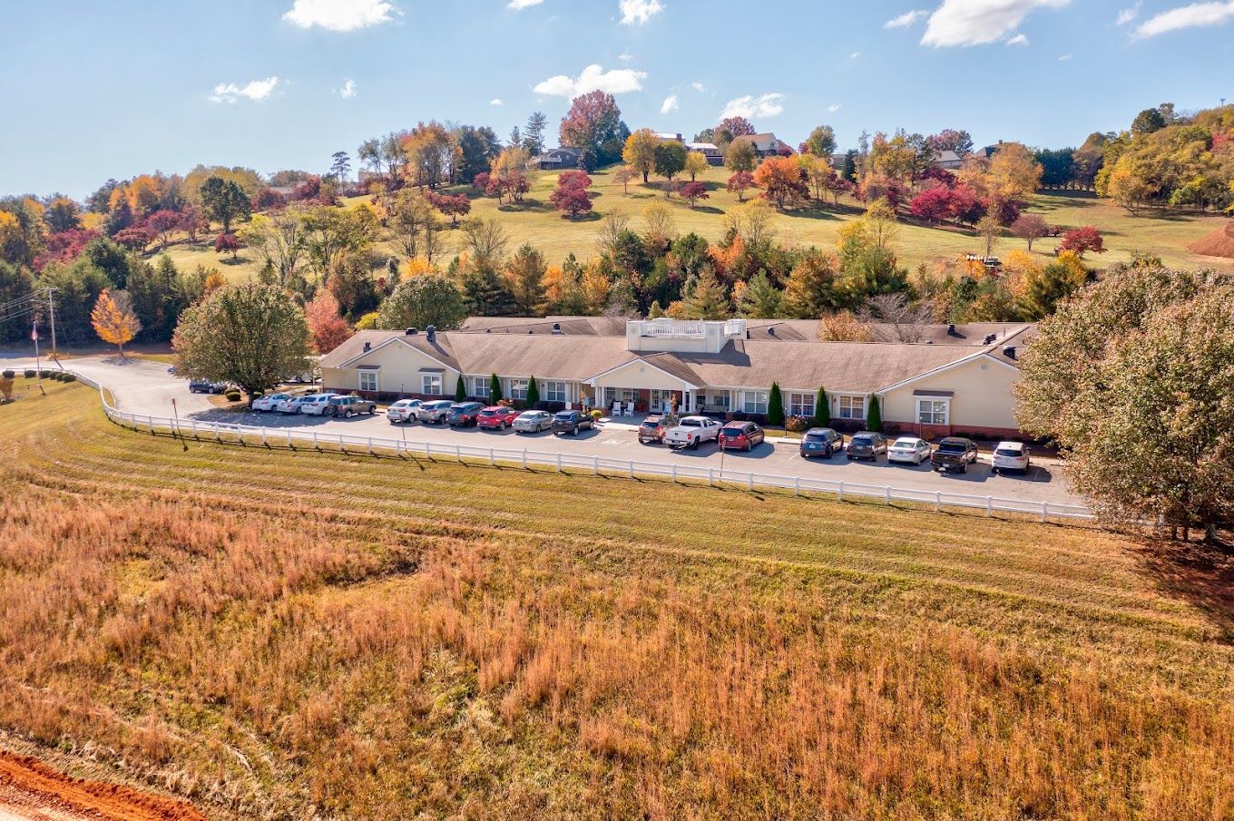 Aerial view of TerraBella Morristown with surrounding nature