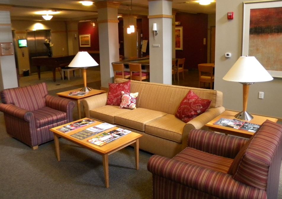 Cozy common area with seating and decor