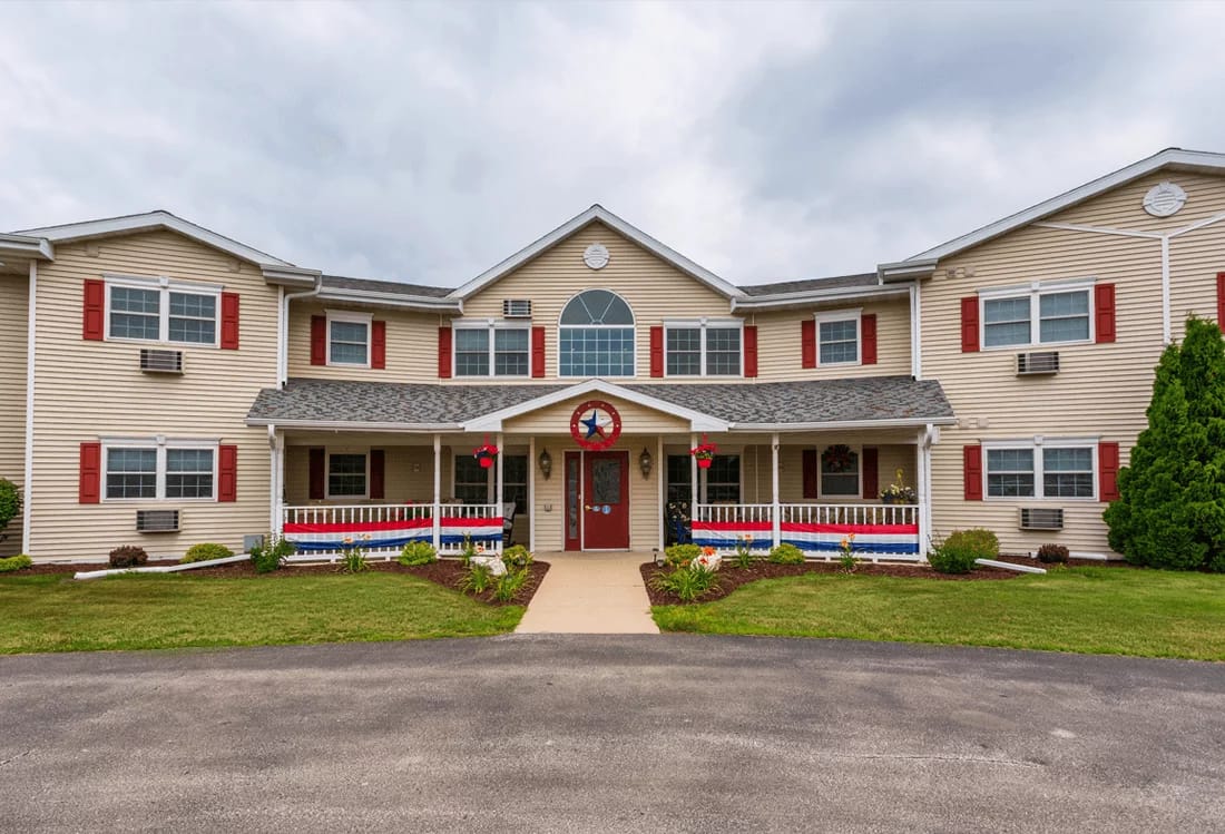 Exterior view of The Cottages at Meadowlands Senior Living