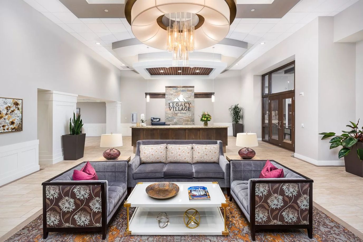 Welcoming lobby area with seating and reception.