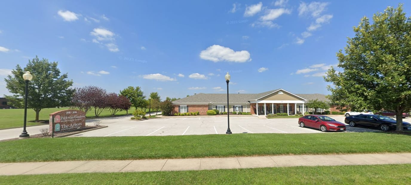 Exterior view of Parkway Gardens Senior Living facility