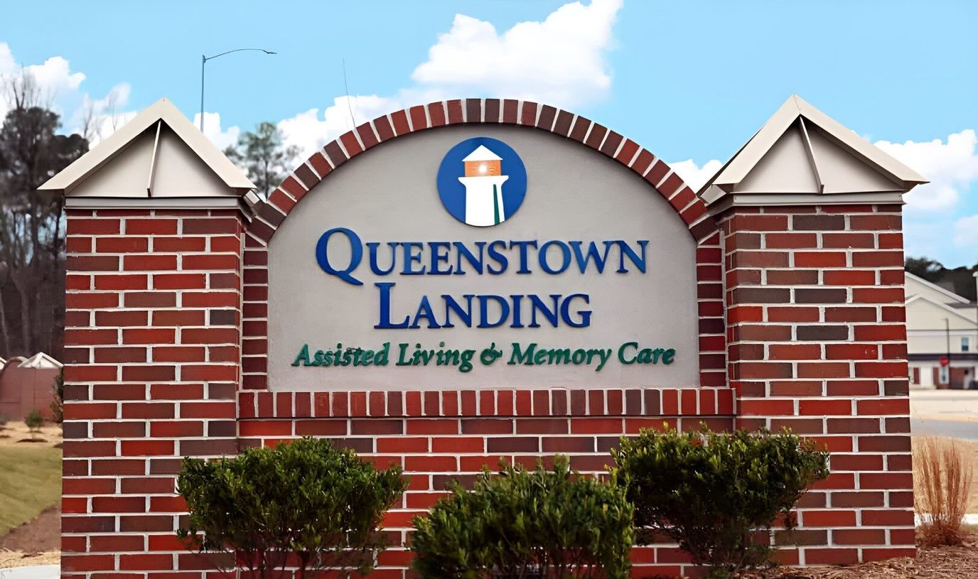 Sign for Queenstown Landing, an assisted living facility