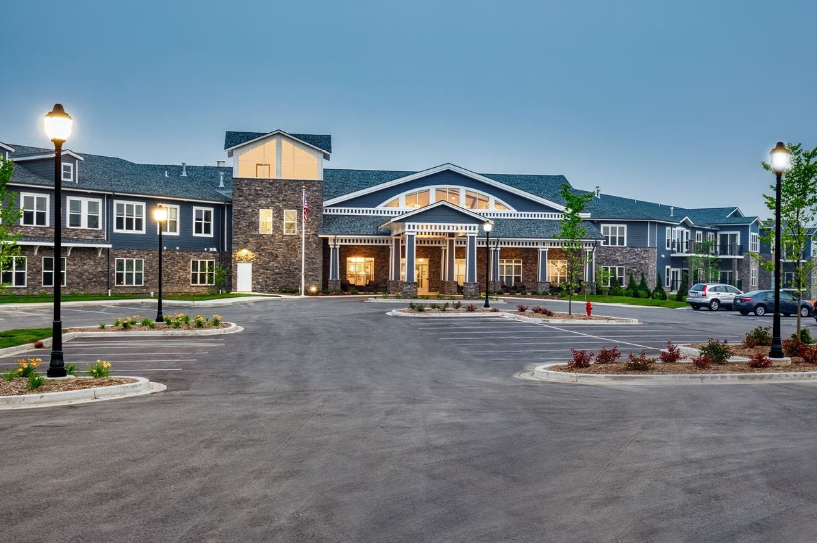 Exterior view of the Stair Crest assisted living facility