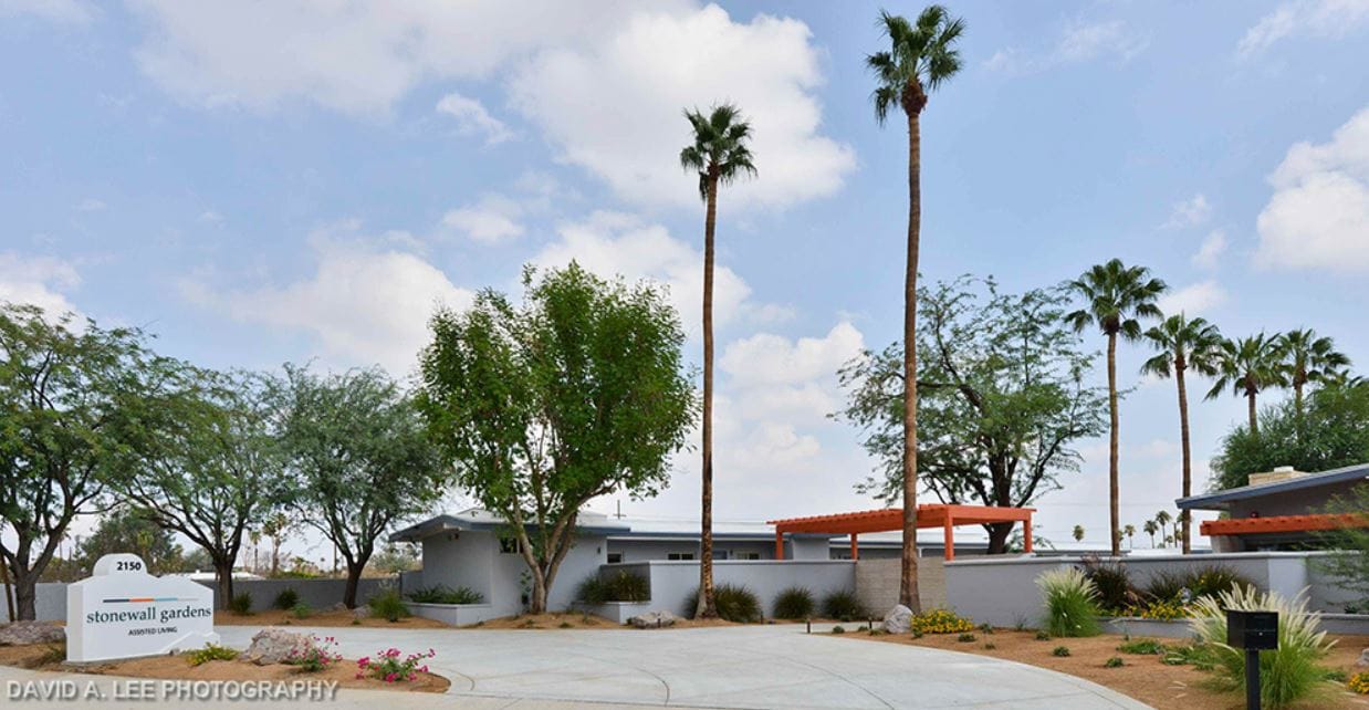 Entrance of Stonewall Gardens Assisted Living facility