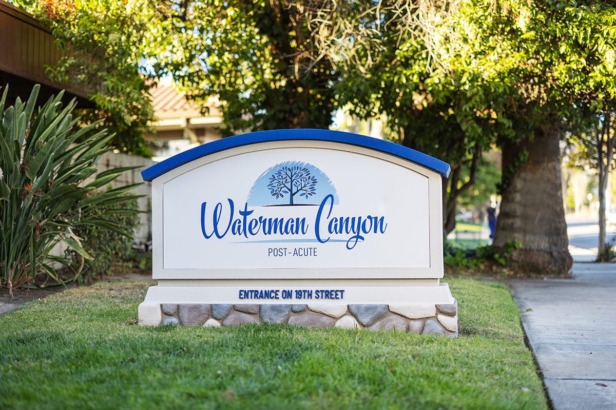 Sign for Waterman Canyon Post-Acute nursing facility