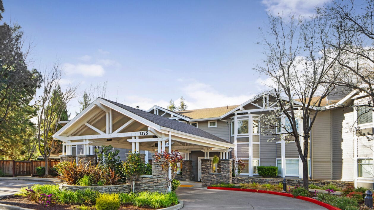 Exterior view of the Ivy Park at Walnut Creek entrance