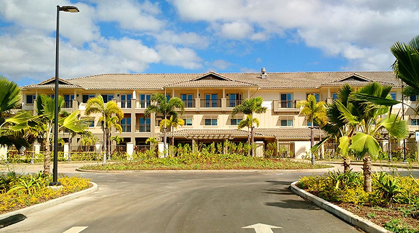 Exterior view of Kisco Ilima at Leihano with gardens