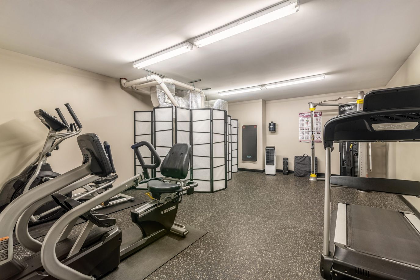 Connect55+ Concord, assisted living in Concord, NH — Fitness room with exercise equipment and workout space