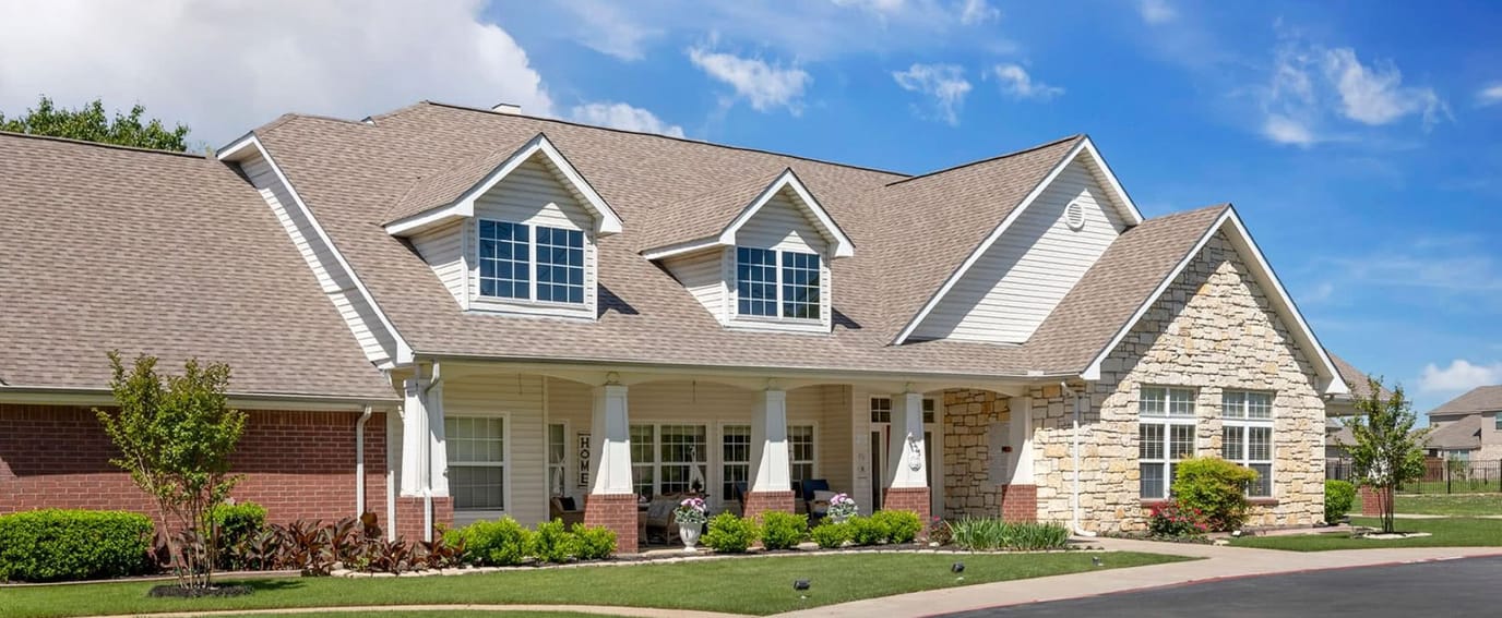 Exterior view of a senior living facility
