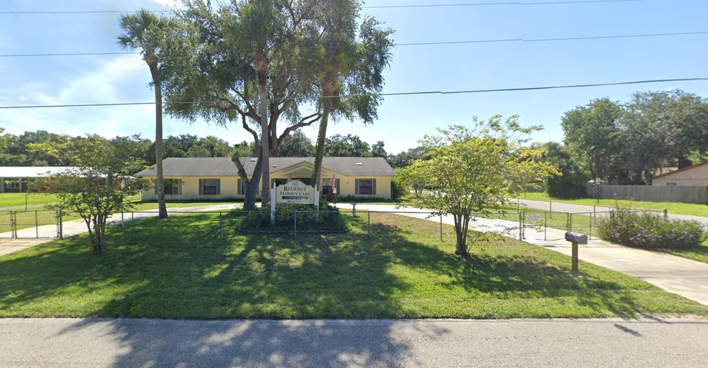 Exterior view of Regency Elderly Care facility